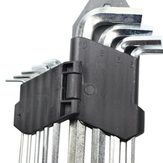 หกเหลี่ยมชุด9ชิ้น ประแจหกเหลี่ยมแอลยาวเหล็กเกรด CR-V