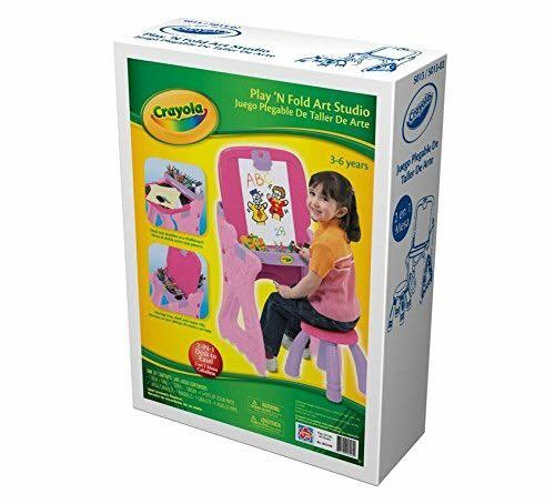 โต๊ะวาดเขียนเอนกประสงค์ Crayola Play 'N Fold 2-in-1 Art Studio (Pink)