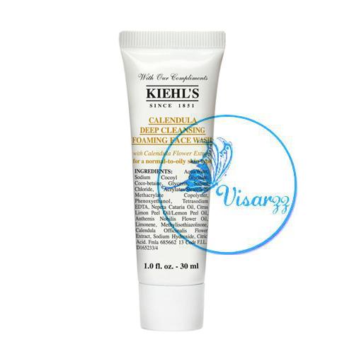(Tester) Kiehl's Calendula Deep Cleansing Foaming Face Wash 30mL สารสกัดจากดอกคาเลนดูลาสมุนไพรช่วยปลอบประโลมผิวพร้อมกับการทำความสะอาดอย่างล้ำลึก