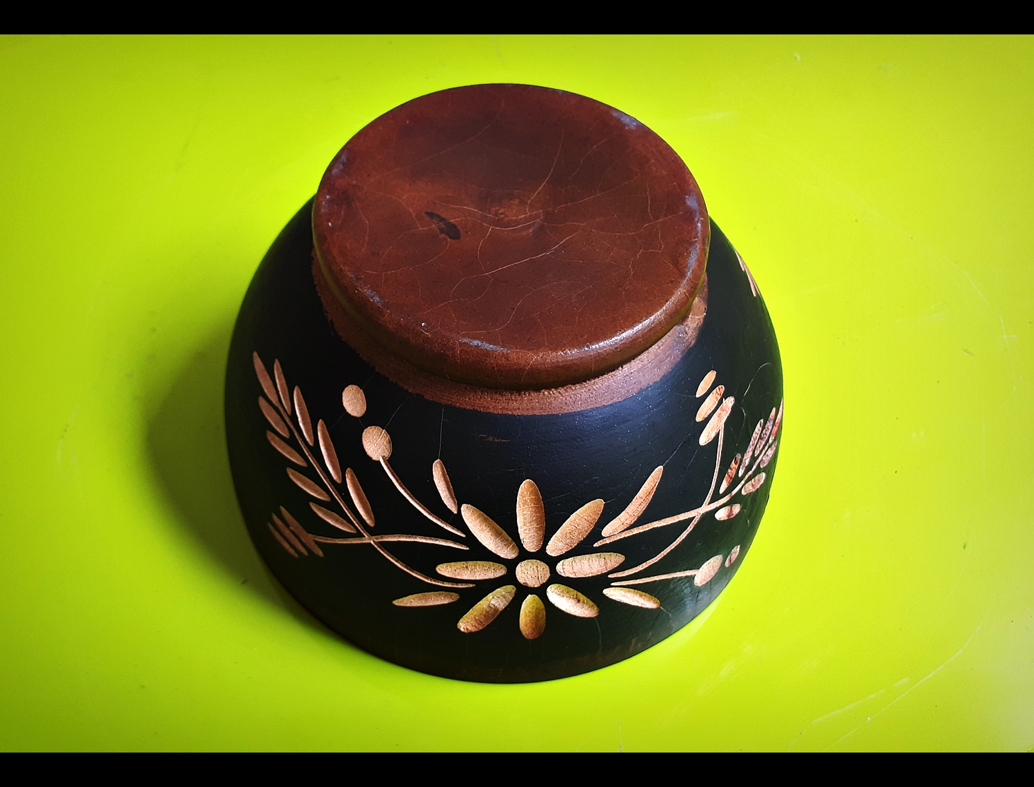 ถ้วย ชาม ไม้มะม่วง สีน้ำตามเข้ม สลักลาย (ขายปลีก ขายส่ง)