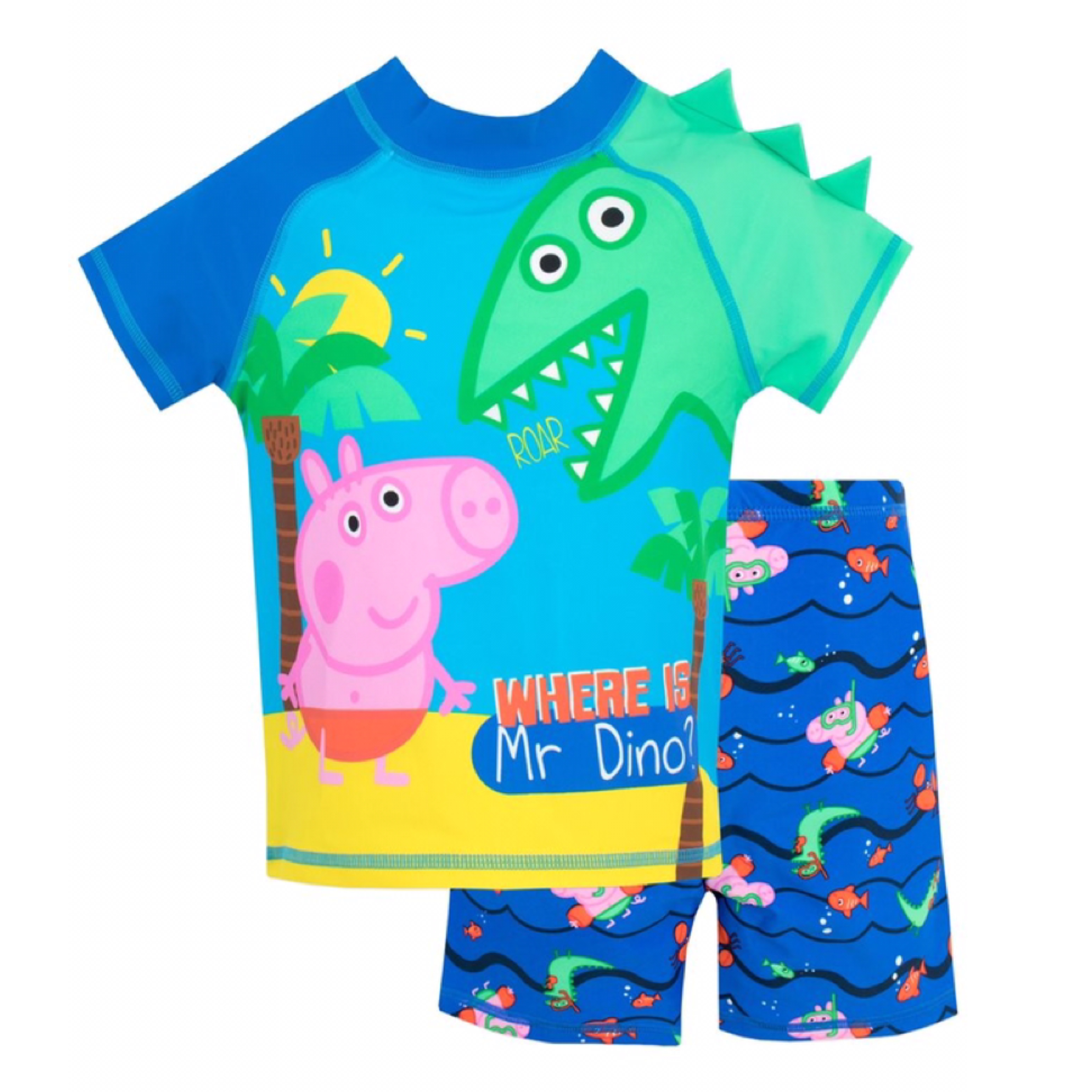 ชุดว่ายน้ำสำหรับเด็ก Character UK George Pig Swim Set