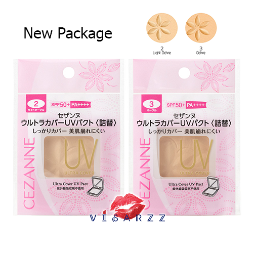 (Refill #3) Cezanne Ultra Cover UV Foundation II SPF 35/PA++ # 3 Ochre แป้งผสมรองพื้นตลับชมพู เน้นปกปิด คุมมันดีเยี่ยม เนื้อ Matte ค่ะ