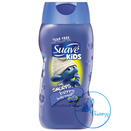 Suave Kids The Smurfs Berry Body Wash 532mL เจลอาบน้ำสำหรับเด็กหรือผิวที่แพ้ง่าย ไม่ระคายเคืองตา ไม่มีสารก่อภูมิแพ้
