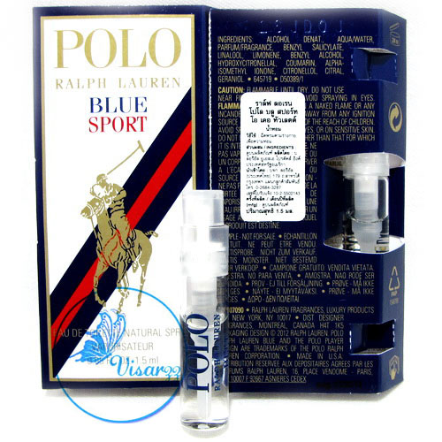 Ralph Lauren Polo Blue Sport EDT 1.5 mL น้ำหอมในแนวกลิ่นอโรมาติกซิทรัส ที่มีเสน่ห์ทันสมัย เปี่ยมไปด้วยชีวิตชีวา