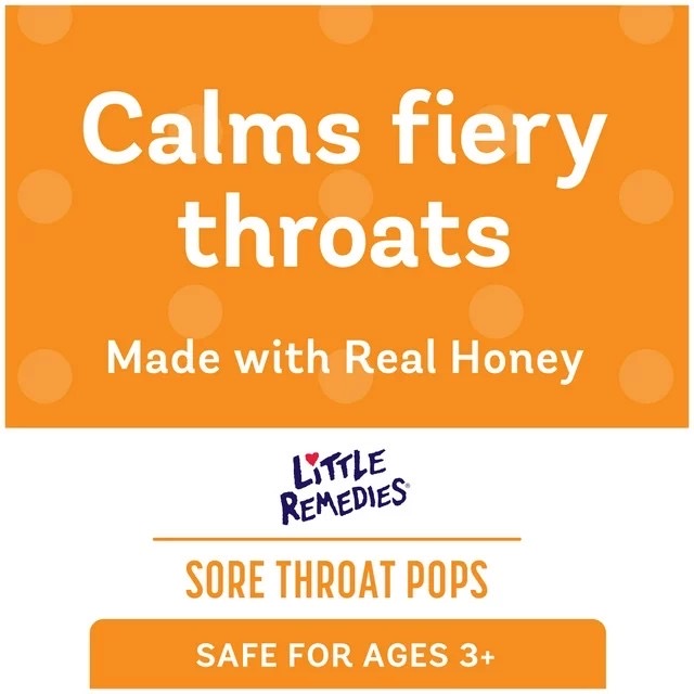 อมยิ้มลดอาการไอและระคายคอสำหรับเด็ก Little Remedies Sore Throat Pops