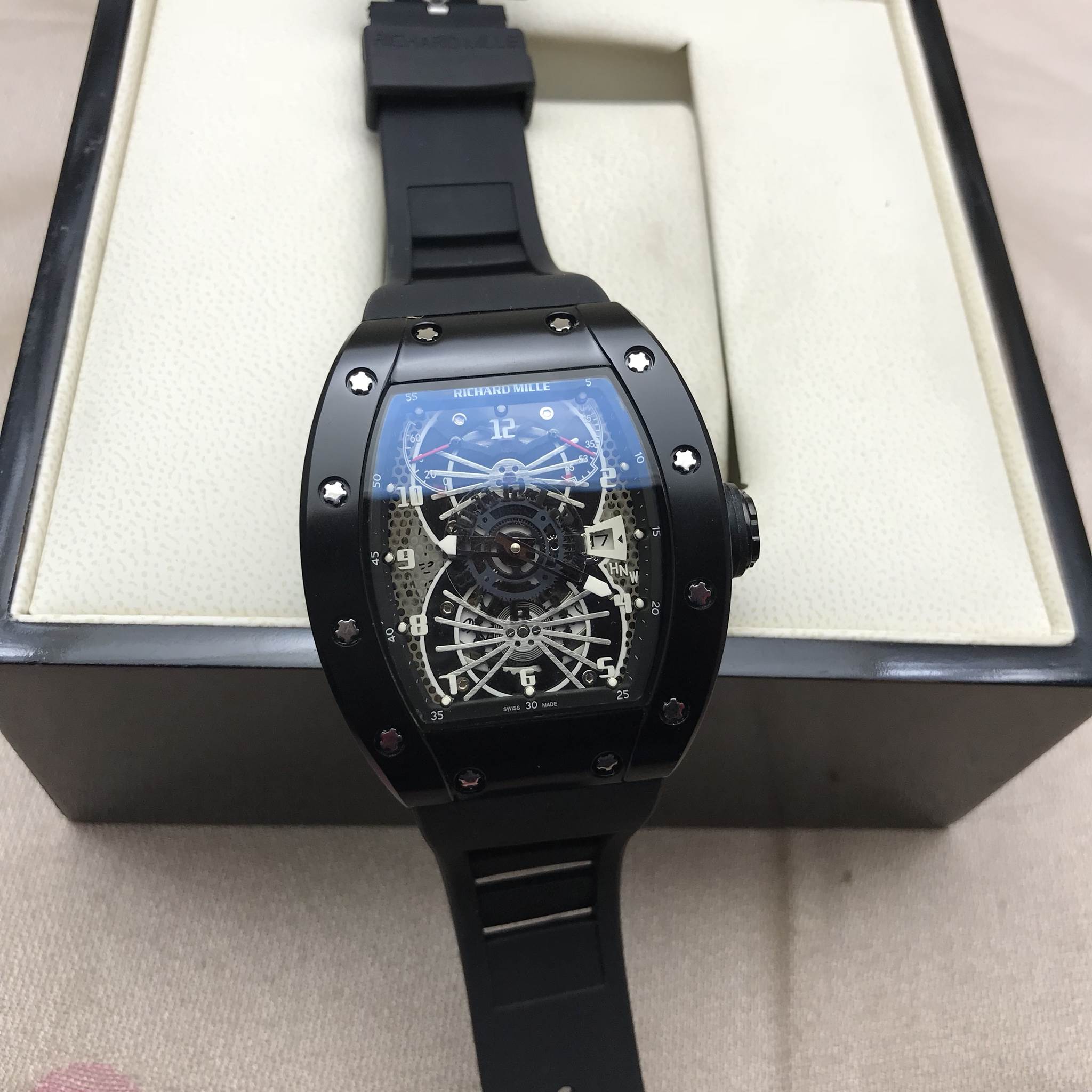 นาฬิกา Richard Mille RM022 - Tourbillon Aerodyne Dual Time Zone งาน Mirror Swiss