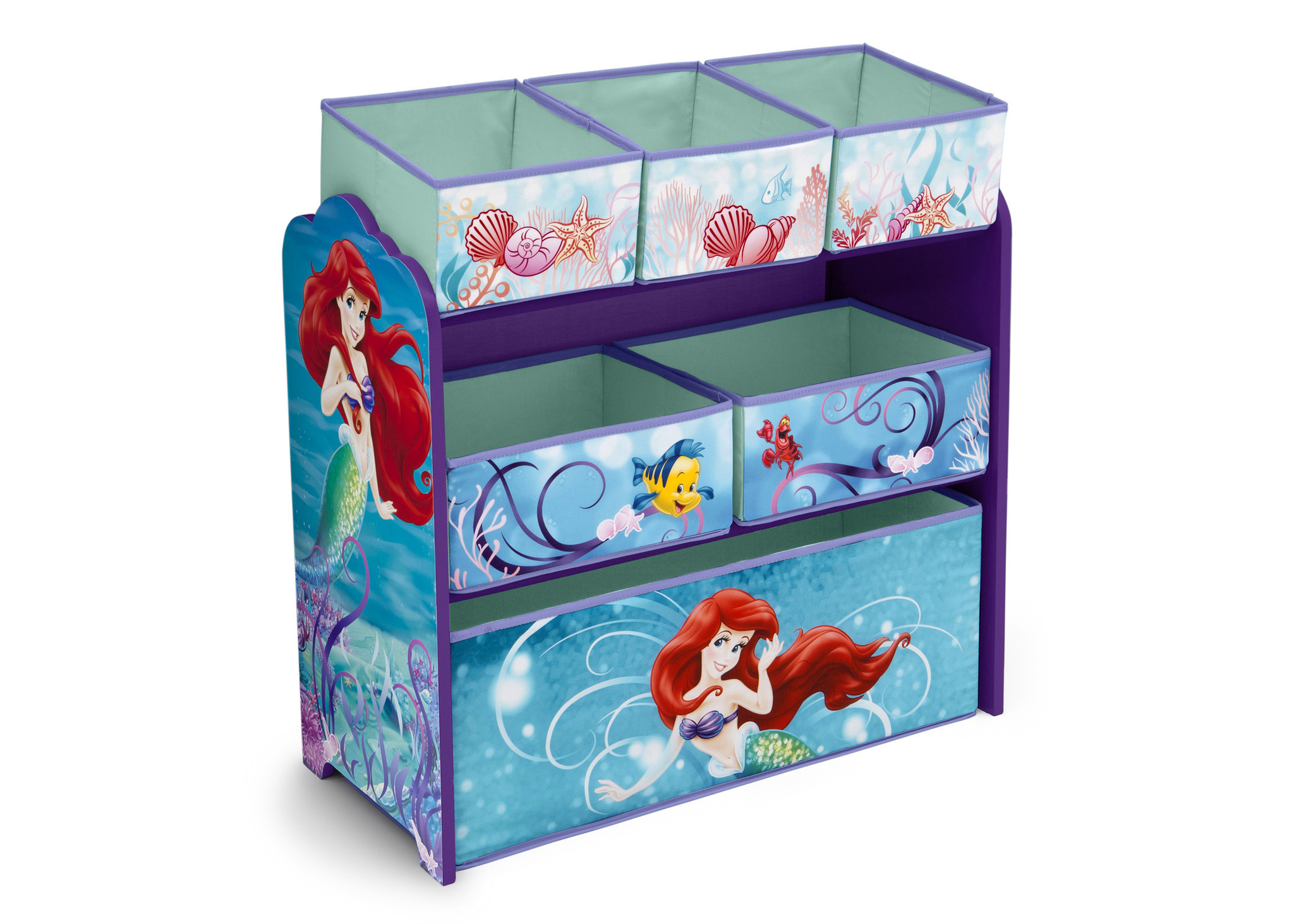 ชั้นเก็บของเล่นสำหรับลูกน้อย Delta Children Multi-Bin Toy Organizer (Disney The Little Mermaid)