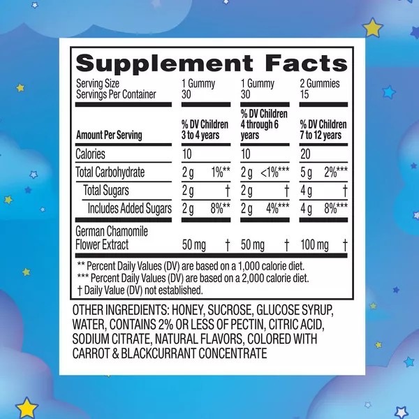 กัมมี่เสริมการนอนหลับสำหรับเด็ก Zarbee's Children's Gentle Bedtime Gummies (30 Gummies)