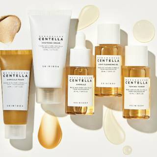 (Exp06/23) SKIN1004 Madagascar Centella Travel Kit ชุดเซท 5 ชิ้น ขนาดพกพาพร้อมกระเป่า อัดแน่นด้วยสารบำรุง Centella ครบขั้นตอนตั้งแต่ Light Cleansing Oil, Ampoule Foam, Toning Toner, Ampoule, Soothing Cream