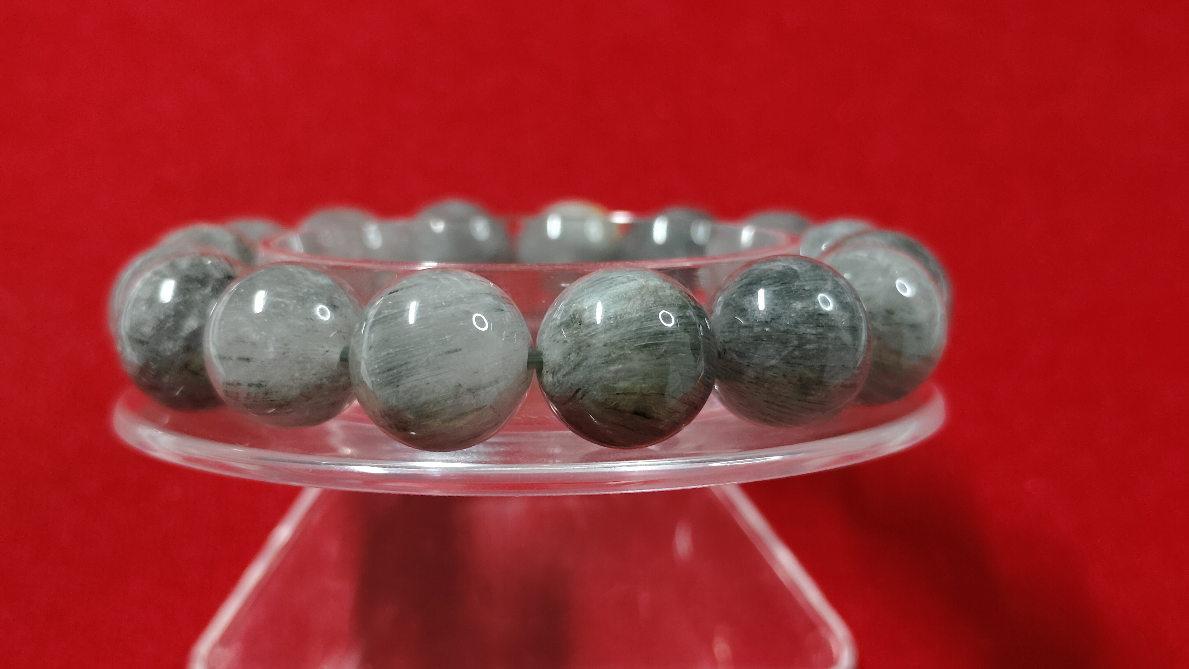 #ข้อมือแก้วโป่งข่าม(แก้วฟ้าแร)รหัสbh-0052