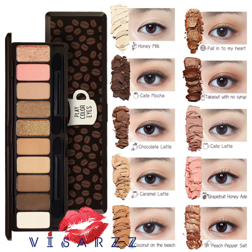 Etude House Play Color Eyes # In The Cafe อายแชโดว์พาเลท บรรจุ 10 เฉดสีสวย เนรมิตให้ดวงตาคู่สวย ดูโดดเด่น เรียบหรู คลาสสิค