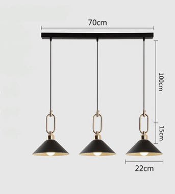 โคมไฟแขวนเพดานสไตล์โมเดิร์นมีห่วงจับสีทอง [YY062401]