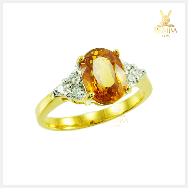 แหวนบุษราคัม แหวนพลอยบุษราคัมสวยๆ (สามารถสั่งทำได้ค่ะ)