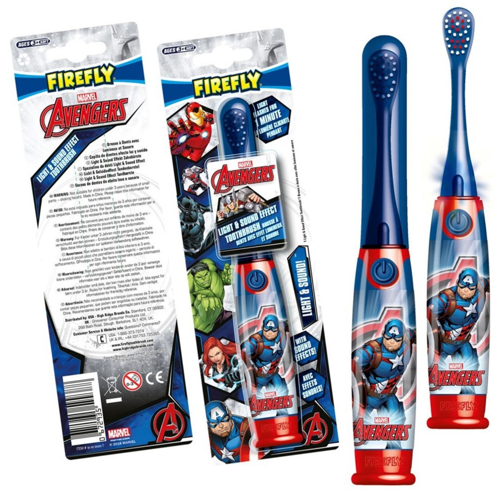 แปรงสีฟันพร้อมแสงไฟและเสียงดนตรี FireFly Avengers Captain America Light & Sound Effect Toothbrush