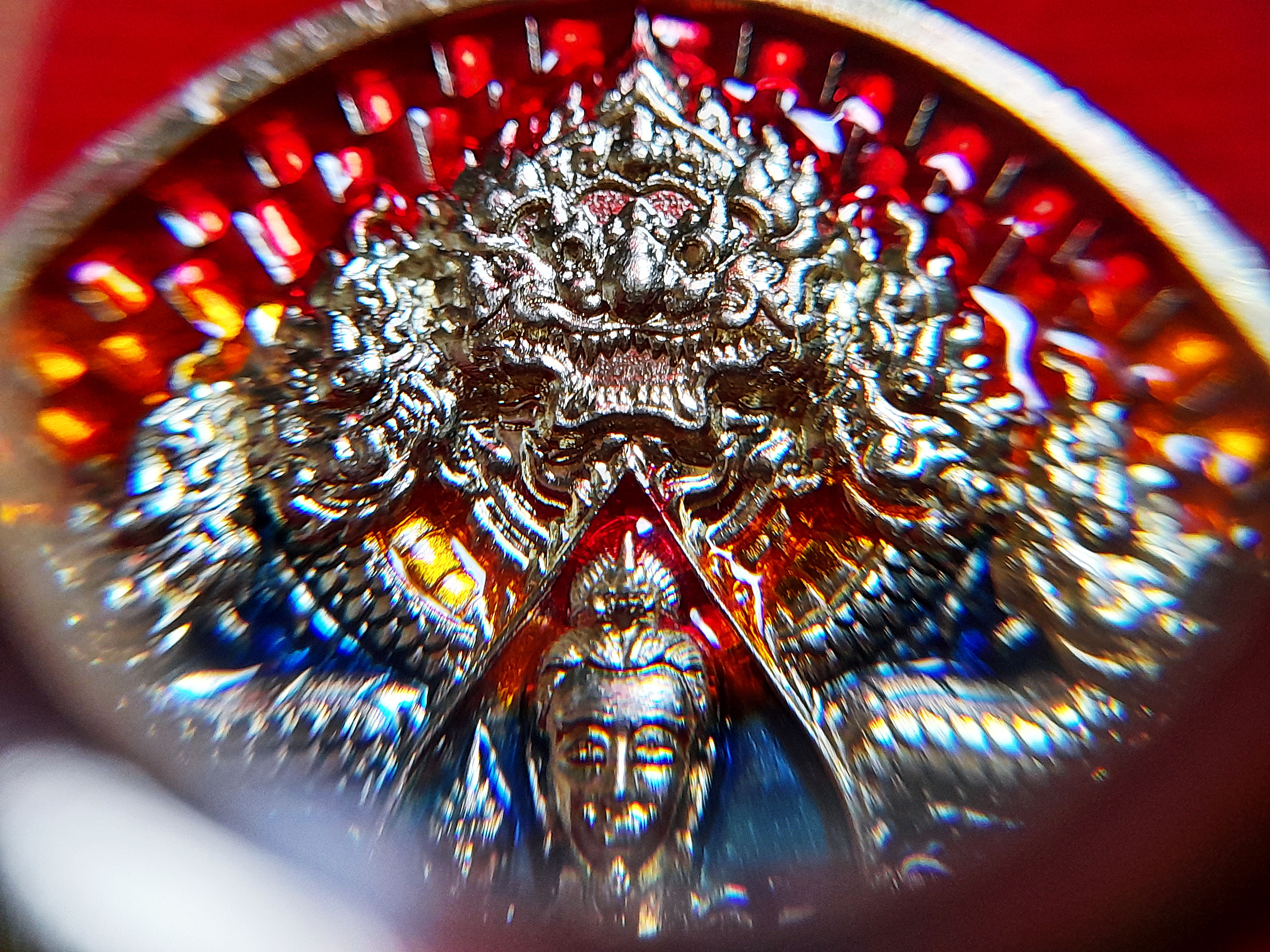 เหรียญ พญานาคราช๙เศียร หลัง นาคเกี้ยว (เก้าอธิบดี พญานาค ทั้ง๙ตระกูล) เนื้อทองฝาบาตร ลงยาสีรุ้ง ปี2565 #รับประกันแท้ #เลขโค็ดสวย๕๙๕