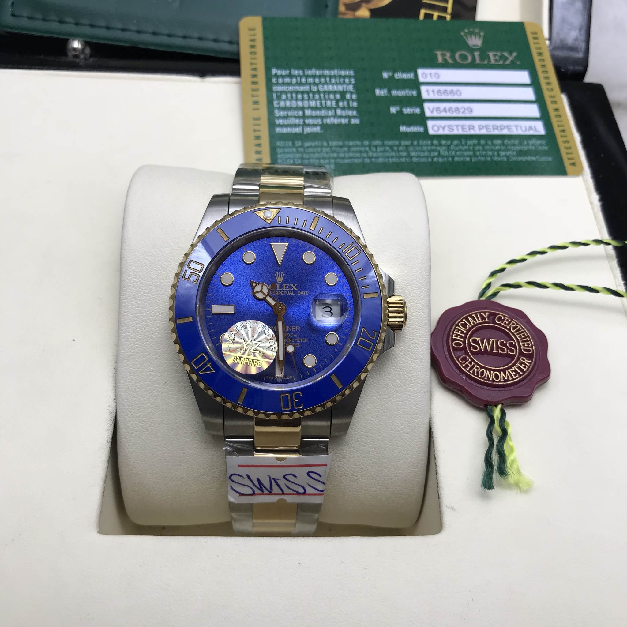 Rolex Submariner Blue Dial Two - Tone 116613LB Swiss Grade งานสวิส