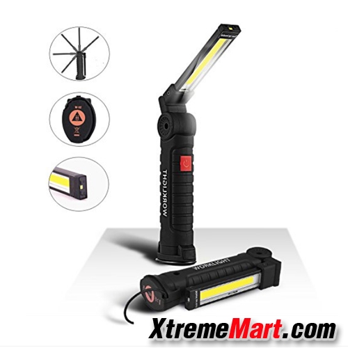 ไฟฉายโคมพับได้ COB Work Lights พร้อมแม่เหล็กและที่แขวน สำหรับซ่อมรถ ตั้งแคมป์ Fodable Repairing Lights
