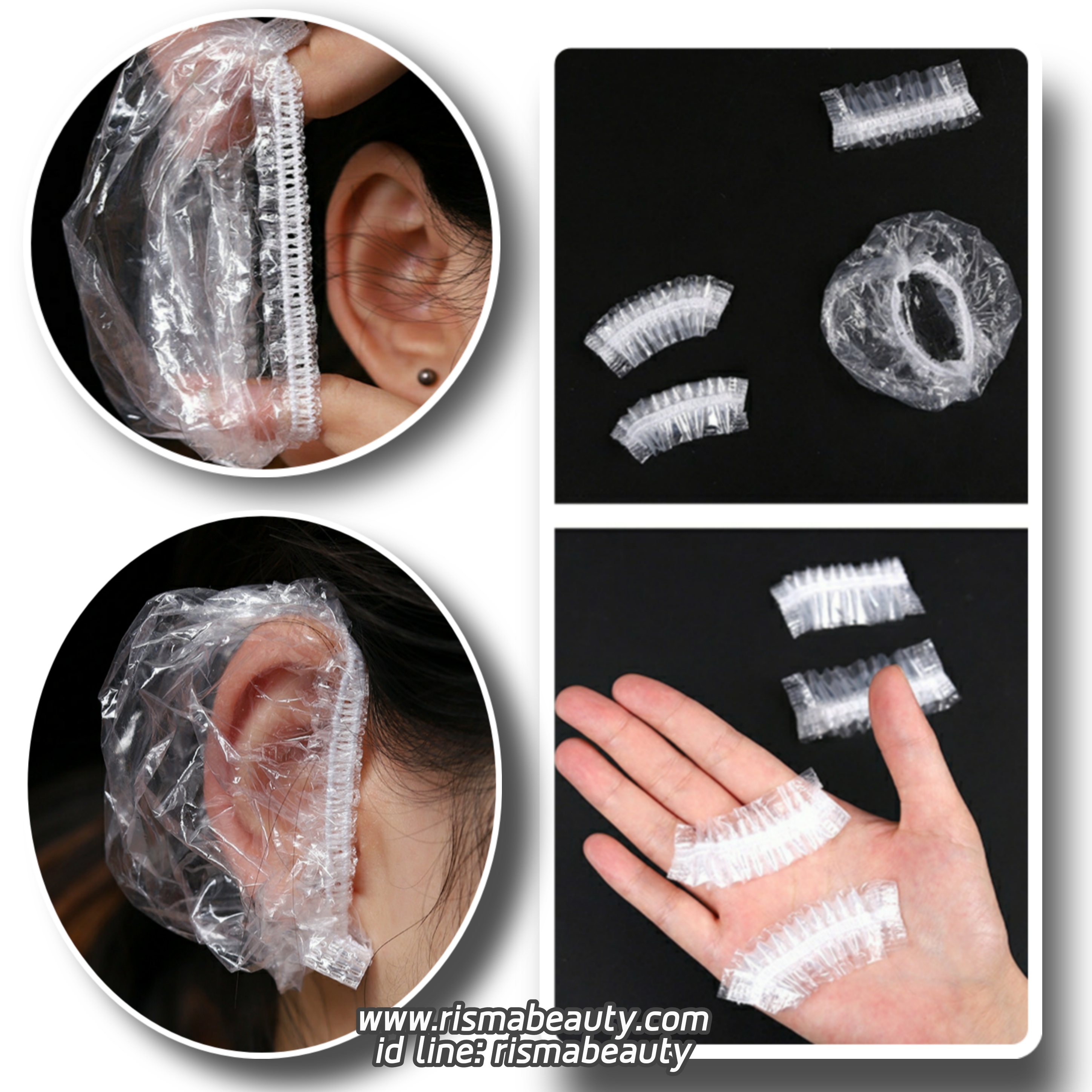 พลาสติกครอบหู กันน้ำ ทำสีผม คู่ละ3บาท