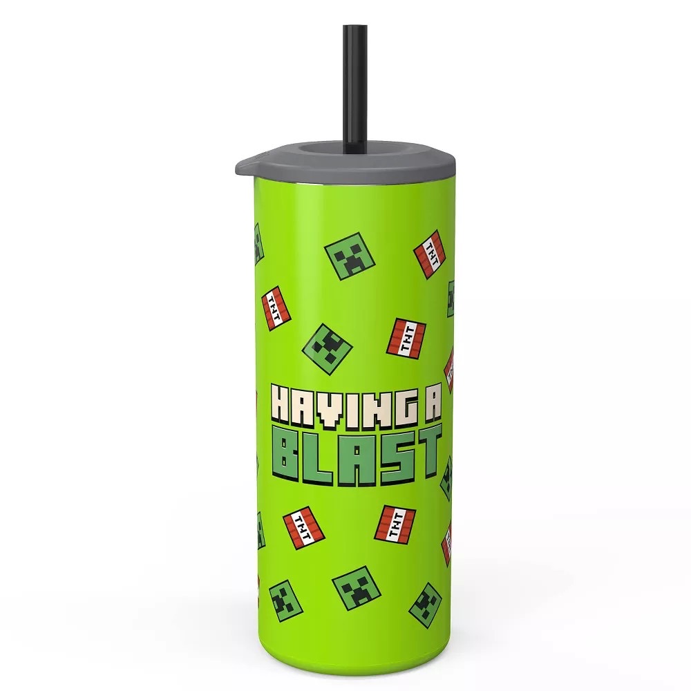 แก้วน้ำสเตนเลสเก็บความเย็น Zak! Minecraft 16 Oz. Vacuum Insulated Stainless Steel Tumbler