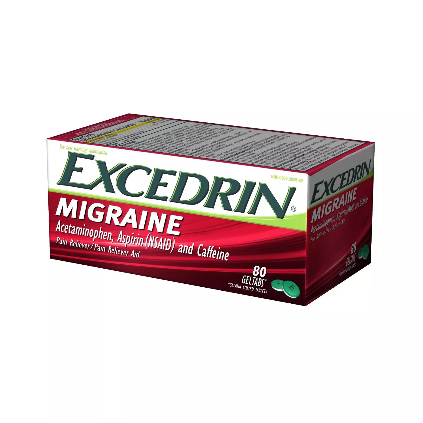 ยาบรรเทาอาการปวดไมเกรนชนิดเจลแท็ป gsk Excedrin Migraine Geltabs (80 Geltabs)