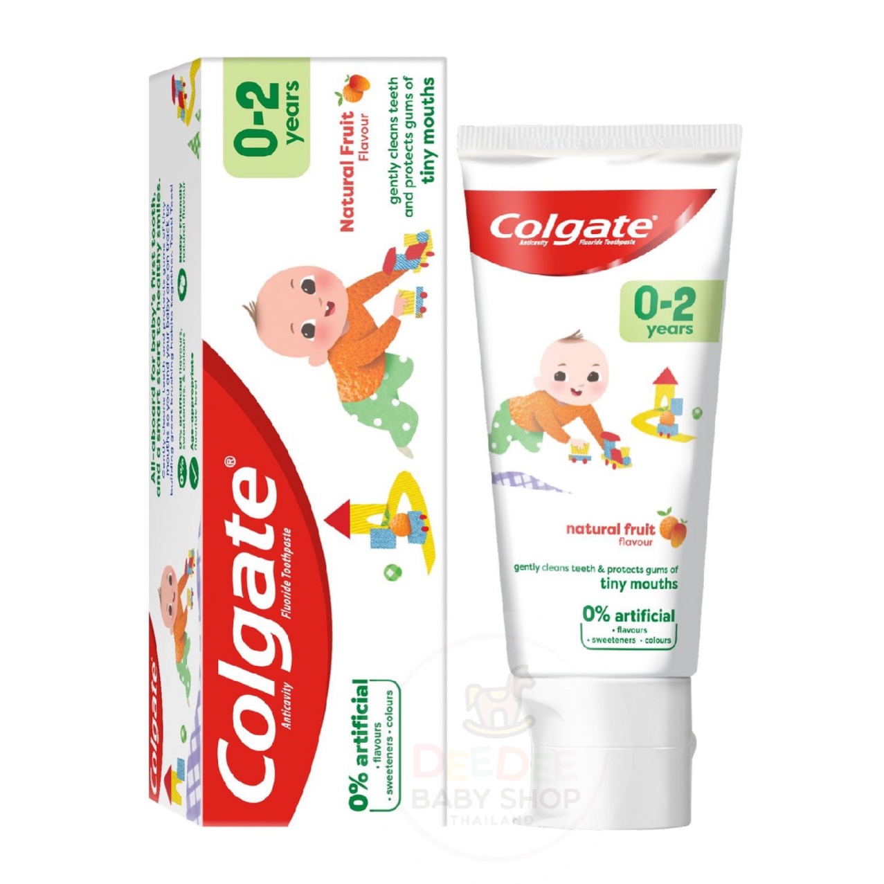 ยาสีฟันผสมฟลูออไรด์สำหรับทารกและเด็กเล็ก Colgate Baby Toothpaste 0-2 Years