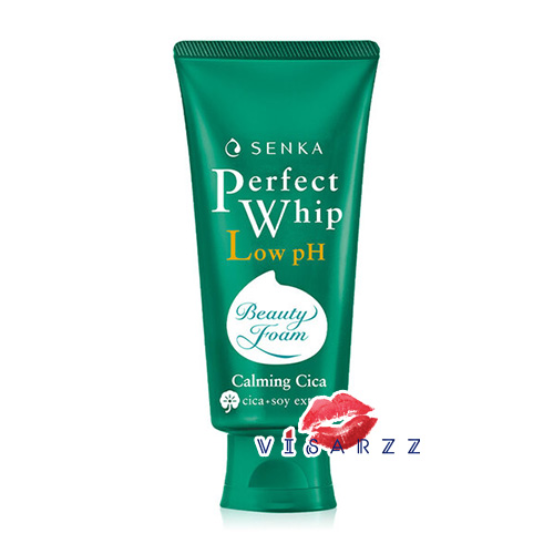 (100g Low PH) Senka Perfect Whip Low PH Calming Cica 100g วิปโฟมล้างหน้าที่เป็นมิตรกับค่า pH ของผิวหน้า อ่อนโยนแม้ผิวบอบบางที่มีแนวโน้มแพ้ง่าย