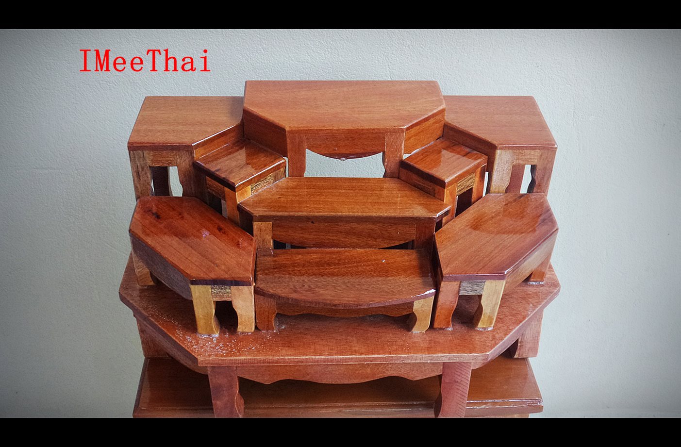 โต๊ะหมู่บูชา โต๊ะวาง พระเครื่องวัตถุมงคล ขนาดเล็ก ( ขนาด กว้างxยาวxสูง 20x34x20 ซม. )