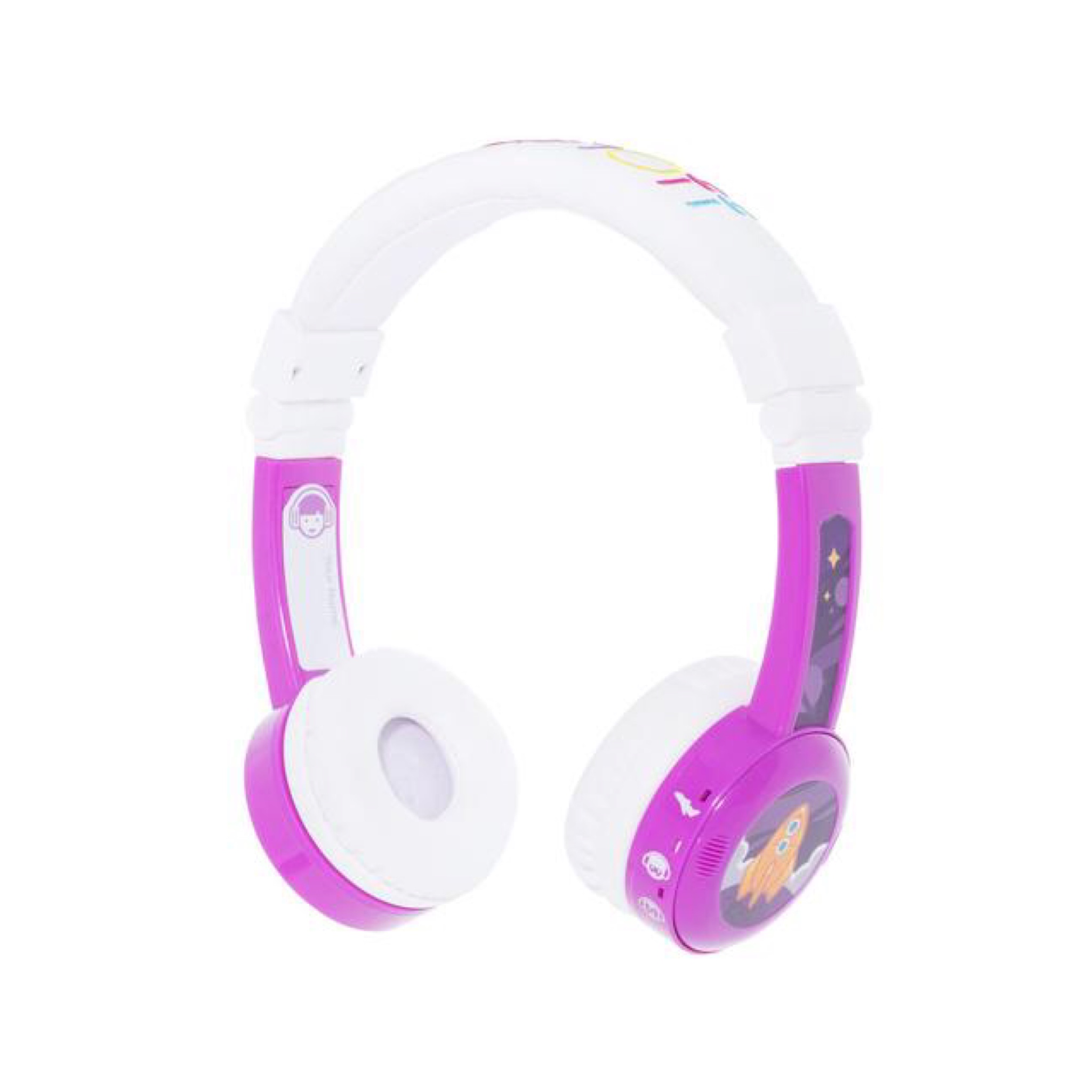หูฟังควบคุมระดับเสียงสำหรับเด็ก BuddyPhones Volume-Limiting Headphones for Kids - InFlight (Pink)