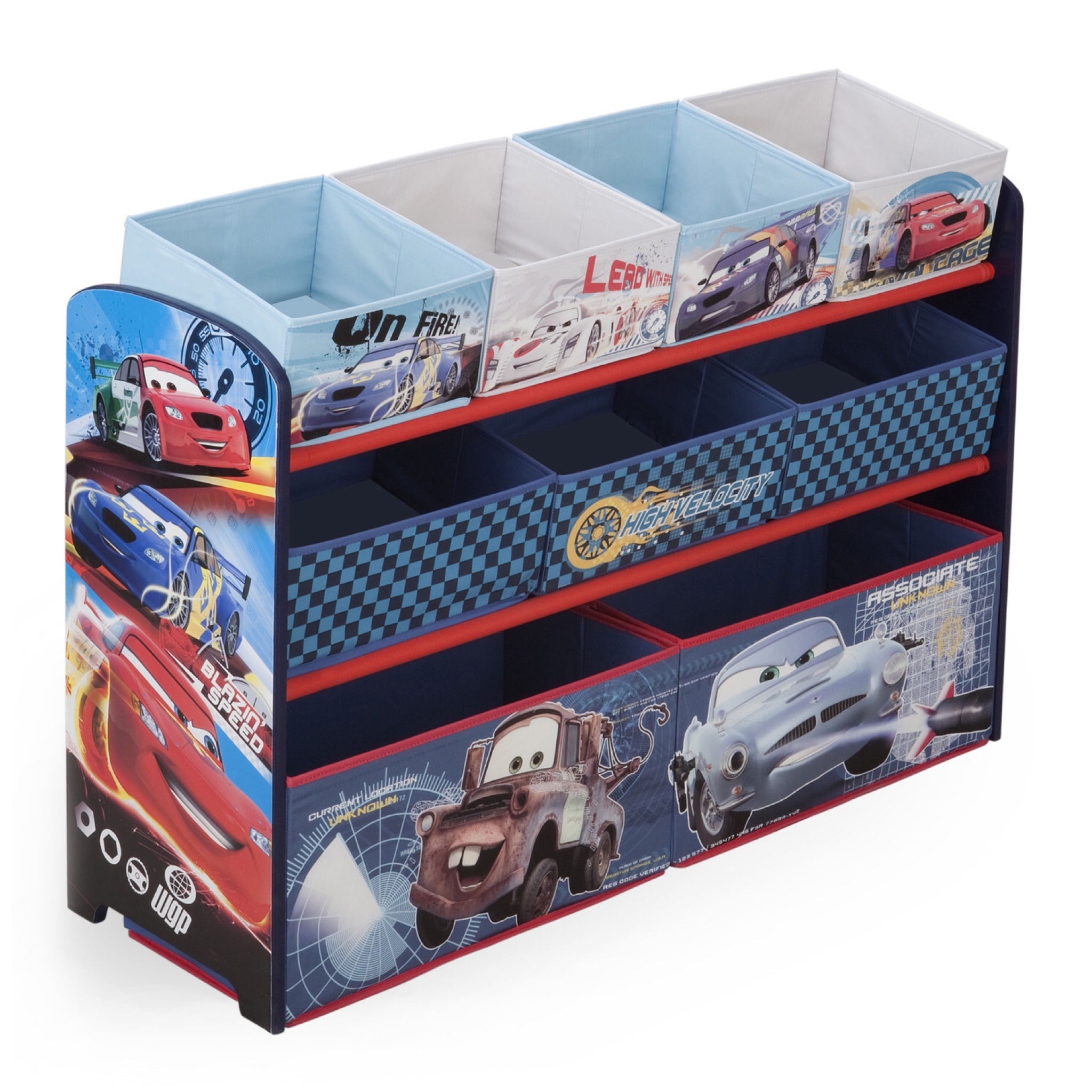 ชั้นเก็บของเล่นสุดน่ารัก Delta Children Deluxe 9 Bin Toy Organizer (Cars)