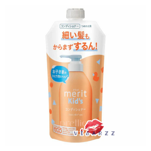 (สีส้ม Refill) Kao Merit Kids Foaming Conditioner Refill 285mL ครีมนวดผม สูตรโฟม ช่วยให้ผมเด็กๆนุ่ม สลวย หวีง่าย หมดปัญหาผมพันกัน กลิ่นหอมอ่อนโยนแบบผลไม้ ผิวบอบบาง แพ้ง่าย ใช้ได้