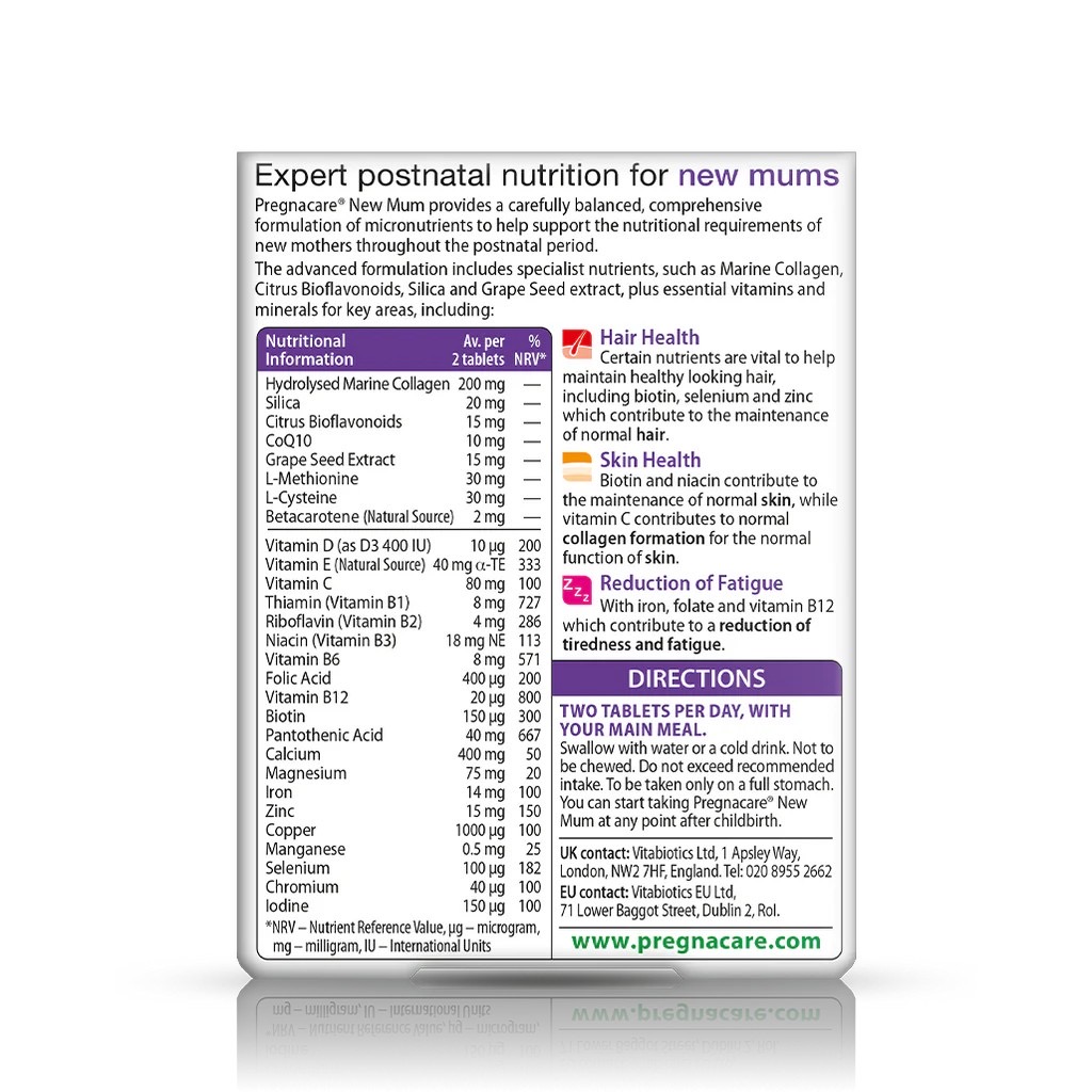 วิตามินบำรุงร่างกายสำหรับคุณแม่ Vitabiotics Pregnacare New Mum