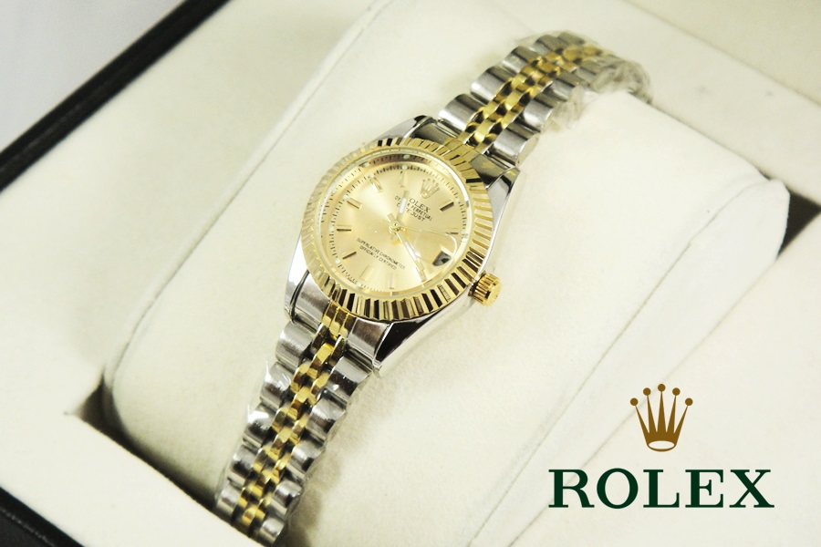 นาฬิกา Rolex เกรด AAA หน้าปัดสีทอง ตัวเรือน 2กษัตริย์ สวยหรูมีสไตล์