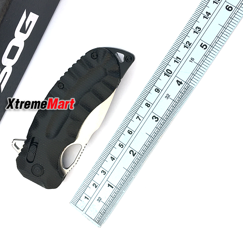 มีดพับ SOG Kiku XR CTS-XHP ด้าม Micarta สีดำ (Black) จุดหมุนตลับลูกปืน (เล่มละ)