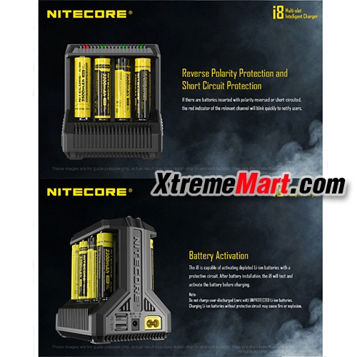 เครื่องชาร์จอัฉริยะ Nitecore i8 Intelligent Charger 8 slot with USB สำหรับ Li-Ion / IMR / Ni-MH แบตเตอรี่