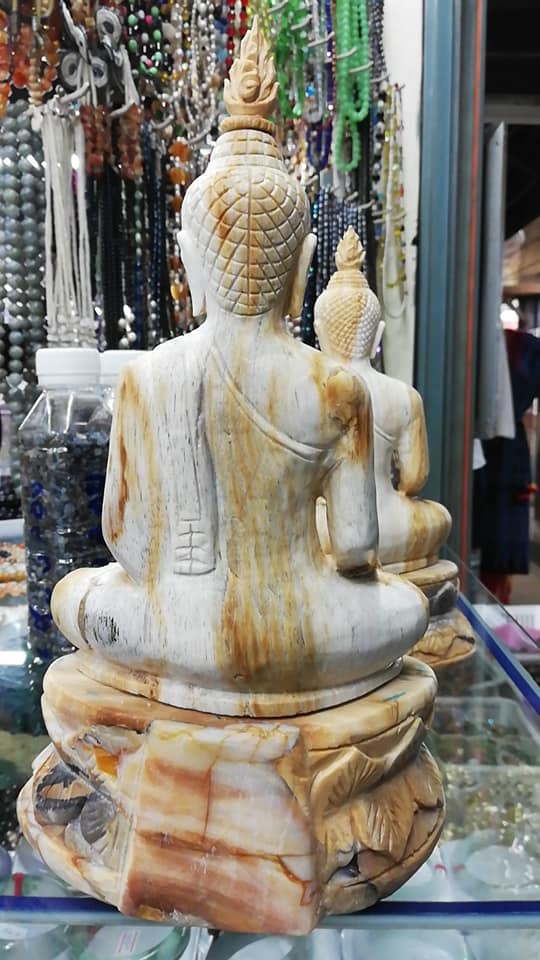 พระพุทธรูป (แกะสลักจากไม้กลายเป็นหิน)​ (สูง​9​นิ้ว​ หน้าตัก​5​นิ้ว​)