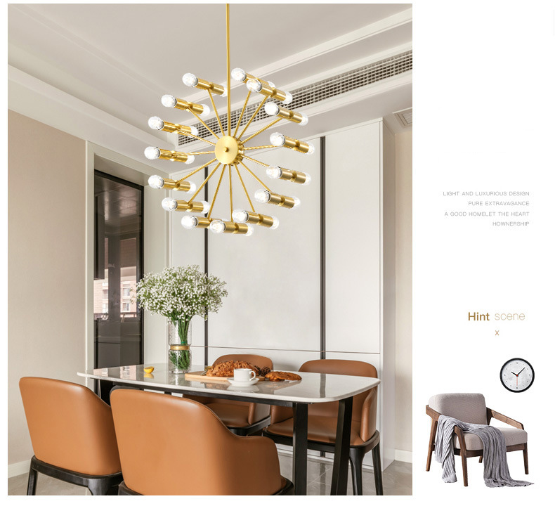 โคมไฟแขวนเพดานเหล็กสไตล์ Modern simplicity ทรงวงล้อชิงช้าสวรรค์ [MS8022]