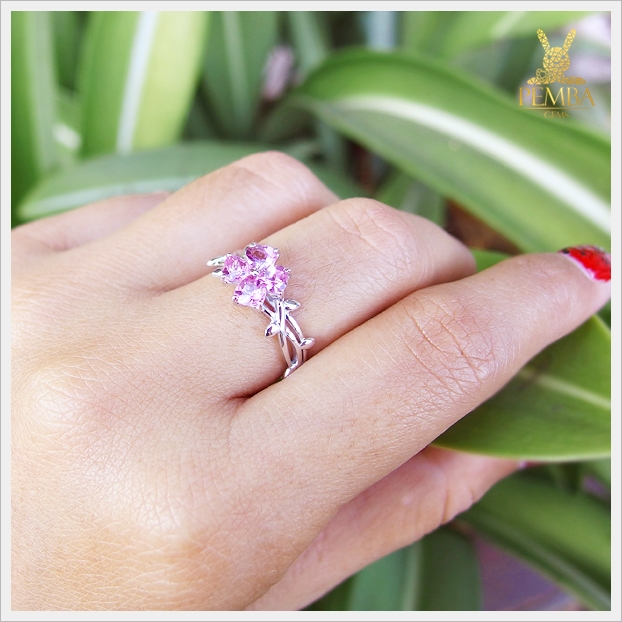 แหวนพิงค์ทัวร์มาลีนแท้ ดีไซน์สุดเก๋ ใส่เสริมเพิ่มเสน่ห์น่าหลงใหล