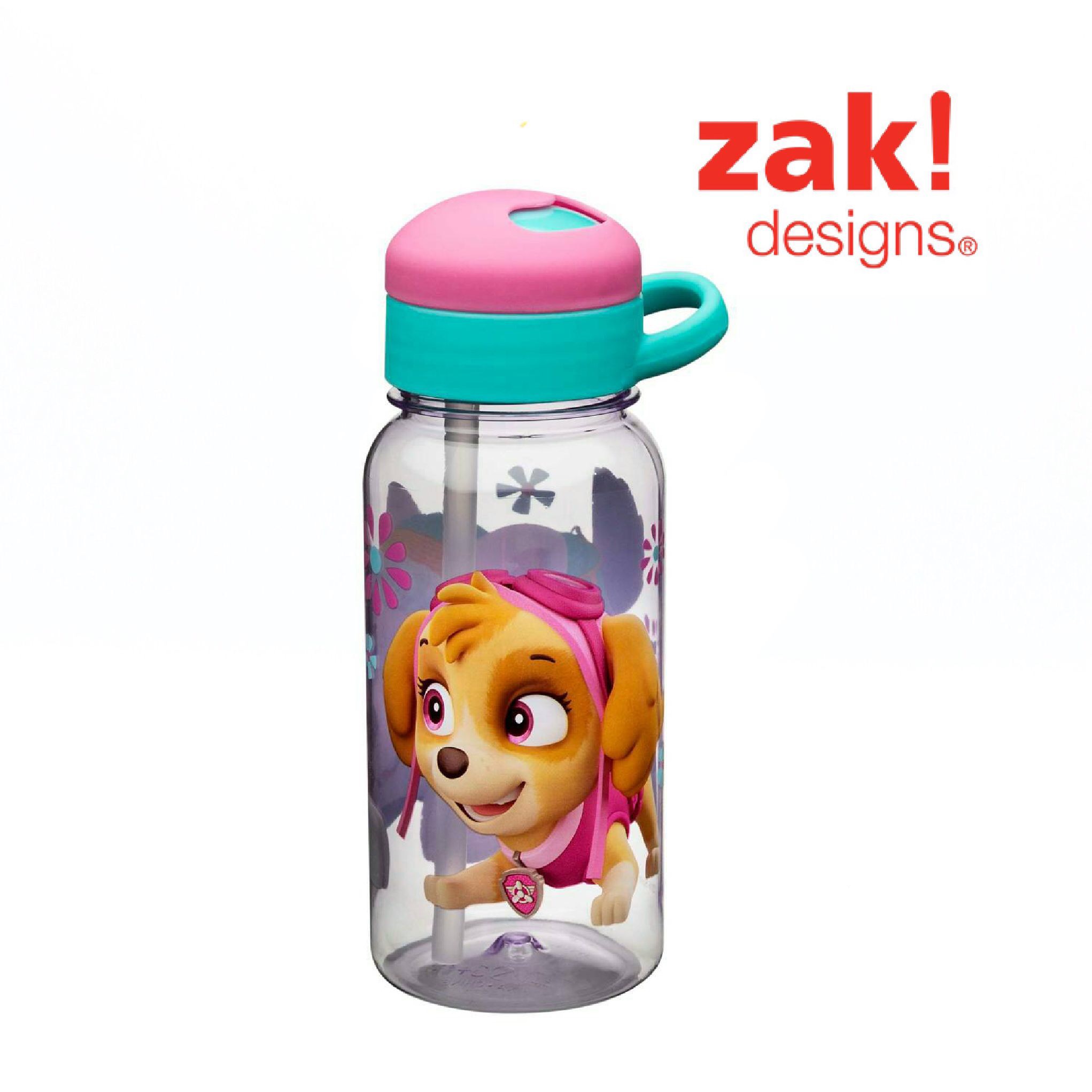 กระติกน้ำแบบหลอดดูดสำหรับเด็ก Zak! Designs 14 Oz. Water Bottle with Straw (Paw Patrol - Skye)