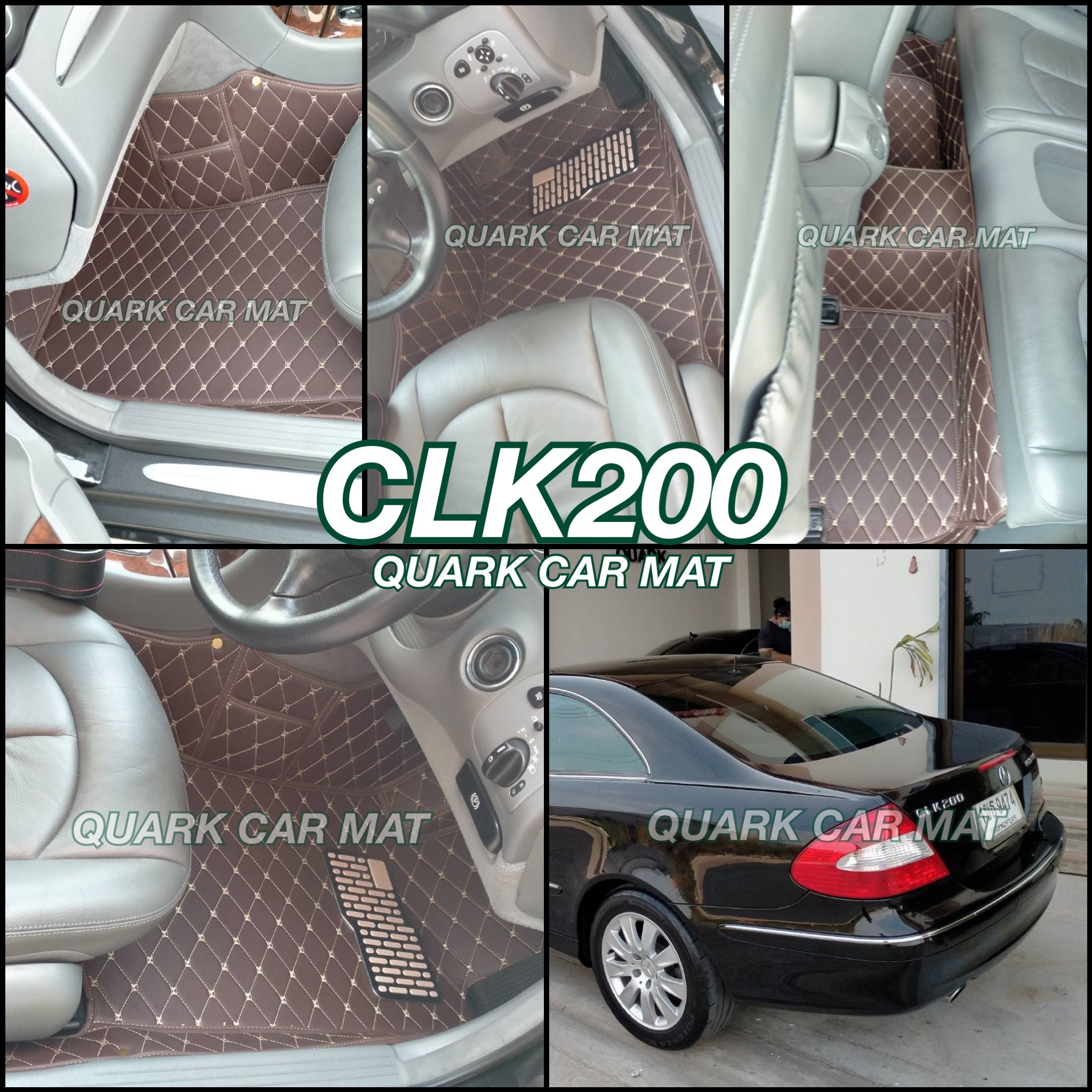 พรม6D พรีเมี่ยม BENZ CLK200 W209 รุ่นหนา แท้ ตรงรุ่น เข้ารูป พรมรถยนต์ ฟรีแถม3อย่าง