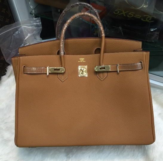 กระเป่า hm birkin togo leathe big size 40 cm ไซส์ใหญ่ สีน้ำตาล