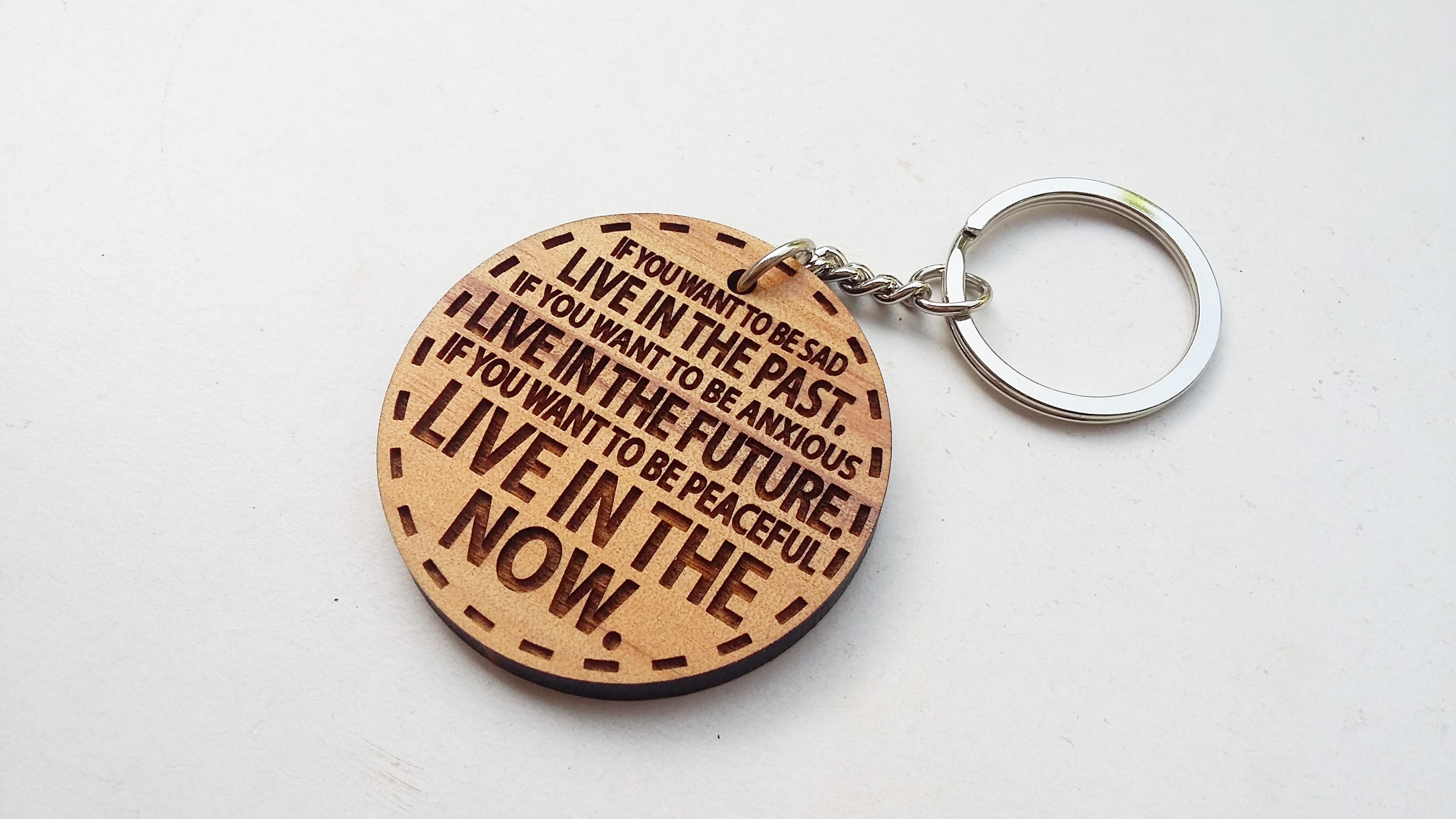 พวงกุญแจไม้ พวงกุญแจไม้ใส่ข้อความ