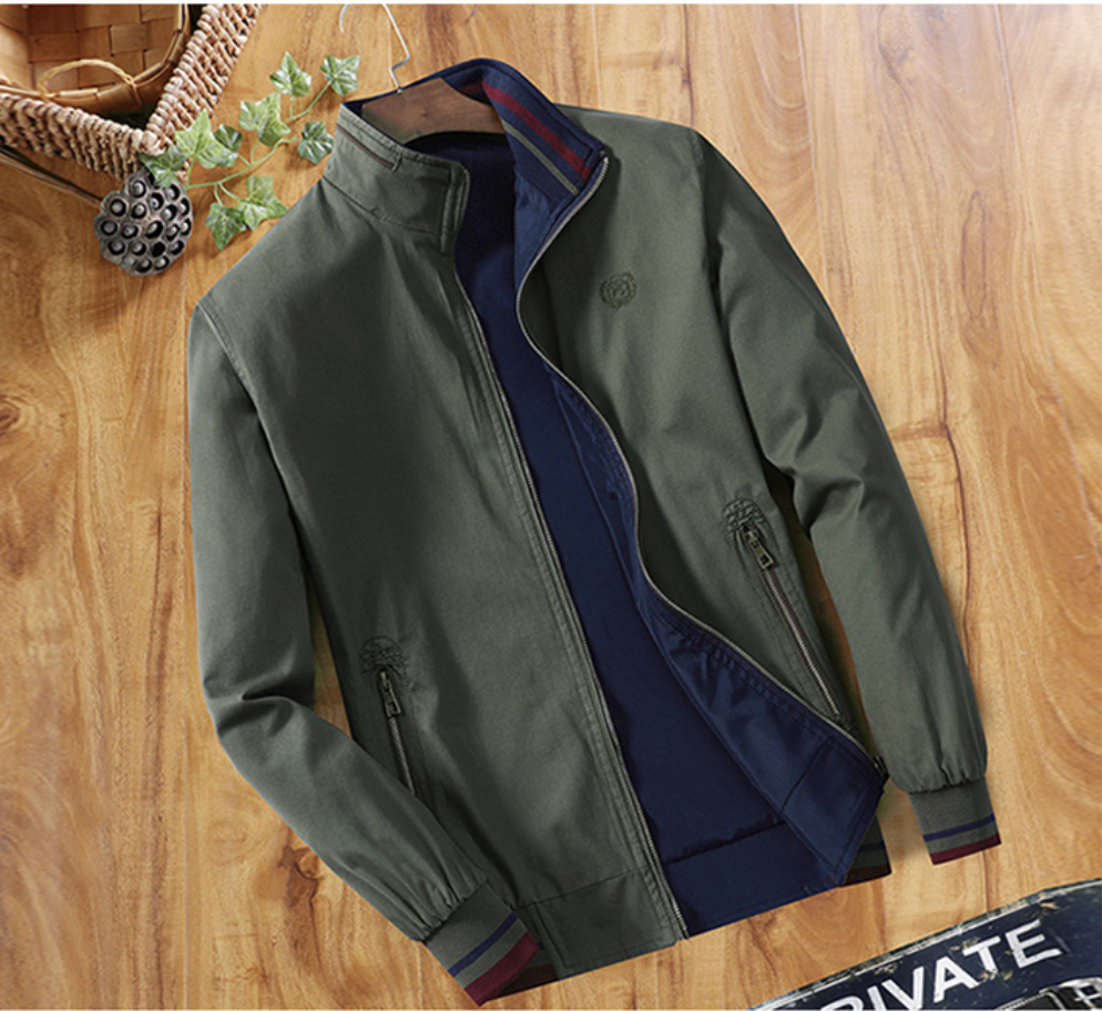 เสื้อแจ็กเก็ตผู้ชาย คอจีน(พรีออเดอร์) รอสินค้า 3 อาทิตย์หลังโอน J6401002 เขียวขี้ม้า กากี เบจ M-4XL