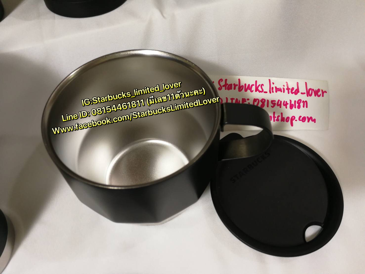 #สาวกพี่บัคส์ห้ามพลาด #แก้วสตาร์บัคส์สีดำด้านทรงตัดเหลี่ยมเพชรหายาก งานละเอียด สแตนเลสทั้งใบผลิตยากมากแบบนี้ สีดำด้านที่ใครๆตามหา แก้วสตาร์บัคส์อเมริกาใบเท่สแตนเลสดำด้านทรงตัดเหลี่ยมเพชรlimited Verismo® Stainless Steel Faceted Mug