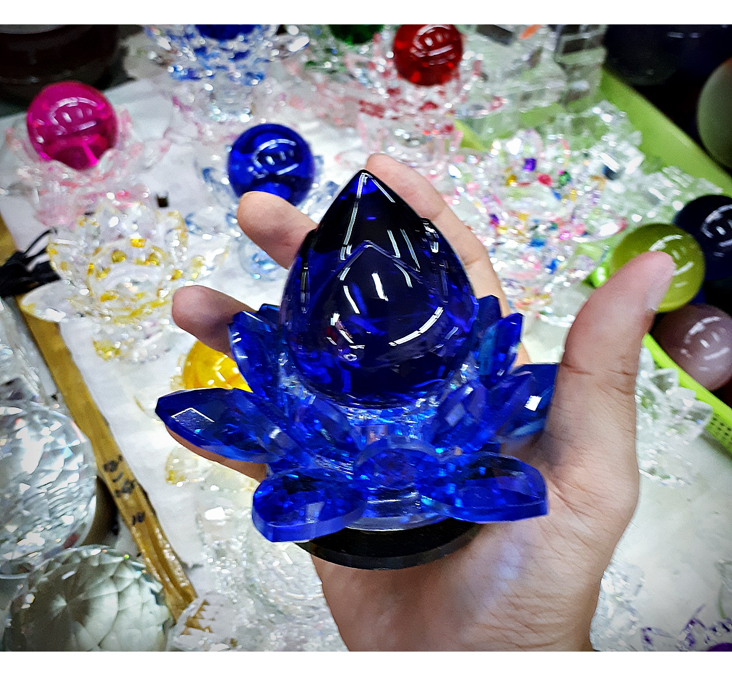 ลูกแก้ว ทรงดอกบัว ขนาด 6 ซม