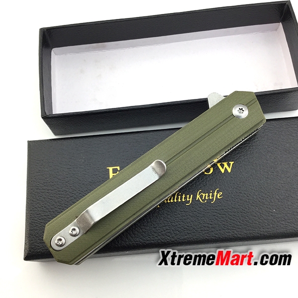 มีดพับ Eafengrow EF65 ด้ามเขียว 58-60HRC D2 Blade G10 Handle Folding knife Survival Camping tool tactical edc outdoor
