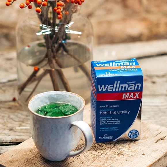 วิตามินรวมสูตรเข้มข้นพิเศษสำหรับผู้ชาย Vitabiotics Wellman - Max