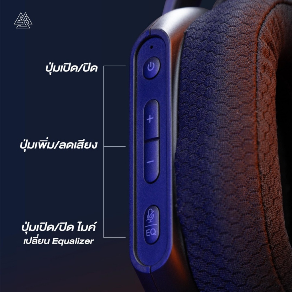 หูฟังเกมมิ่งไร้สาย EGA TYPE H16 ใช้งานbluetooth, Wireless,สายAUX3.5 Gaming Headset RGB ไมค์ถอดได้