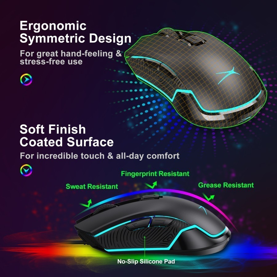 Mouse Gaming ALTEC LANSING ALGM-9002 Wireless & Wired 4800DPI-ALGM9002