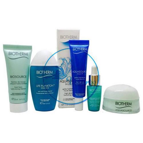 Biotherm Aquasouce Nuit Set 5 ชิ้น มาพร้อมกับกระเป๋าใส เหมาะกับการพกพาไปได้ทุกที่