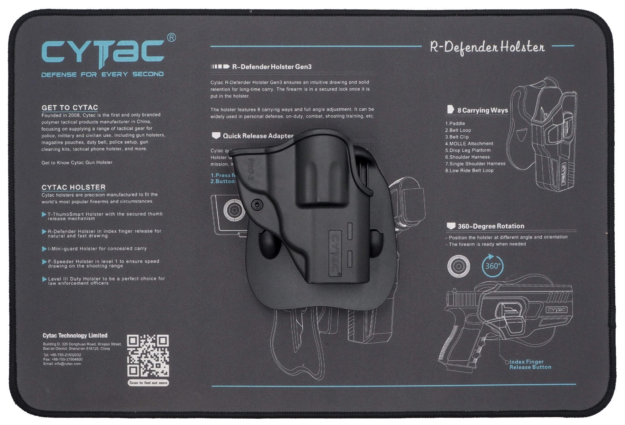 CYTAC thailand ซองพกนอกลูกโม่ 2" นิ้ว (Cytac 2" Revolver Holster)